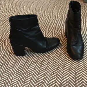 Stuart Weitzman Black Leather Booties